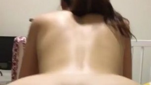 My perfect asian boobs wife in reverse riding