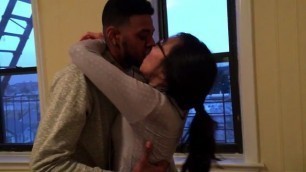 Korean Student Making out with Her First Ebony man