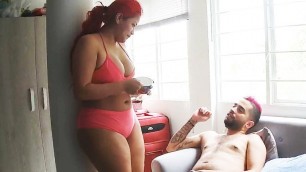 The Red Head Ebony Big Ass Babe Sucks & Fucks – Homemade Sex