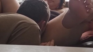 Hubby lick his pregnant wife’s pussy