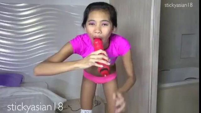 Adorable Asian Girl Eating Dick