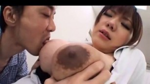 Busty asian babe enjoys her tits being groped and licked