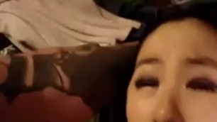 Asian Nympho Begs for Cumshots on Her Glass