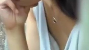 Asian babe who Reads is Caught on Tape by a Kinky Voyeur