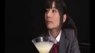 Asian Schoolgirl Drinks Glass Of Sperm Purple Bitch Porn